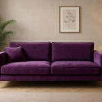 Een stijlvolle en praktische paarse bank voor jouw interieur